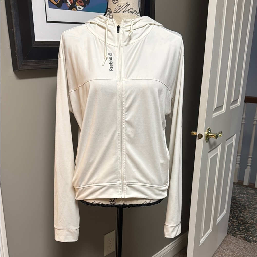 Reebok Cream Zip-Up Hoodie